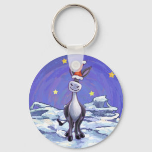 Donkey Kerstmis Sleutelhanger