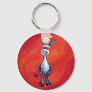 Donkey Kerstmis Sleutelhanger
