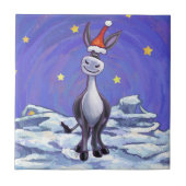 Donkey Kerstmis Tegeltje (Voorkant)