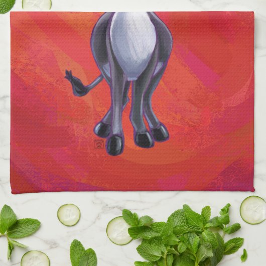 Donkey Kerstmis Theedoek (Gevouwen)