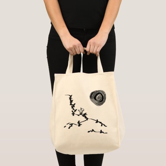 donkey kijkt naar maan tote bag (Voorkant (product))