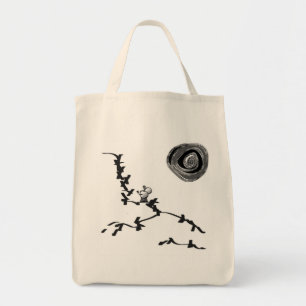 donkey kijkt naar maan tote bag