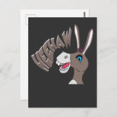 Donkey Laughs Boerderij Animal lachend Briefkaart (Voorkant / Achterkant)