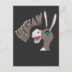 Donkey Laughs Boerderij Animal lachend Briefkaart