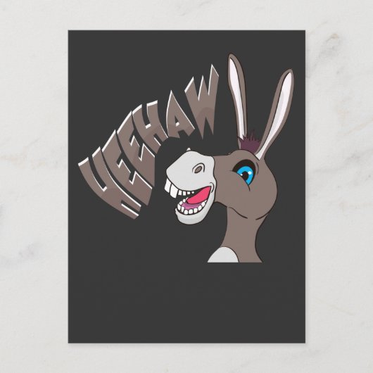 Donkey Laughs Boerderij Animal lachend Briefkaart (Voorkant)