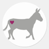 Donkey Love Circle Sticker klein (Voorkant)
