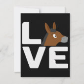 Donkey Love Donkeys Lover Kaart (Voorkant)