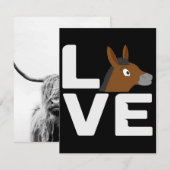 Donkey Love Donkeys Lover Kaart (Voorkant / Achterkant)
