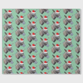 Donkey Love draagt een Santa Hat Cadeaupapier (Vlak)