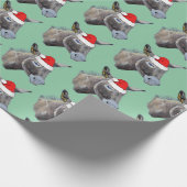 Donkey Love draagt een Santa Hat Cadeaupapier (Hoek)