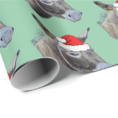 Donkey Love draagt een Santa Hat Cadeaupapier (Rol Hoek)