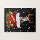 Donkey Lover Gift| Happy Donkey Merry Kerstmis Legpuzzel (Horizontaal)
