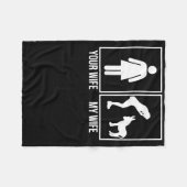 Donkey Lover Gift| Mijn Vrouw Liefde Donkey Fleece Deken (Voorkant (Horizontaal))