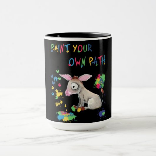 Donkey Lover Gift| Schilder je eigen pad Mok (Midden)