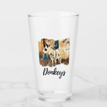 Donkey Lover Glass tumbler