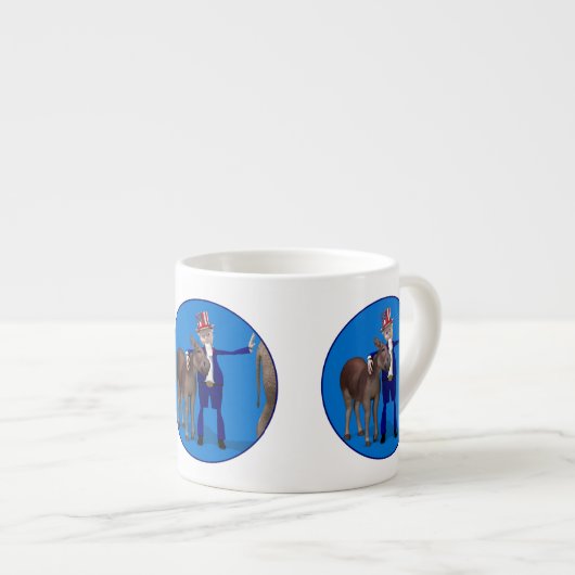 Donkey Lover oom Sam Espresso Kop (Voorkant rechts)