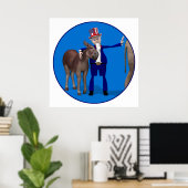 Donkey Lover oom Sam Poster (Thuiskantoor)