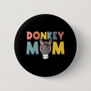 Donkey mama Funny Mule Boerderij Animal Ronde Button 5,7 Cm