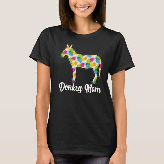 Donkey mama Zookeeper Animal Mule Farmer T-shirt (Voorkant)
