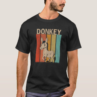 Donkey Mannen in nood Vrouwen Kind Donkey Retro T-shirt