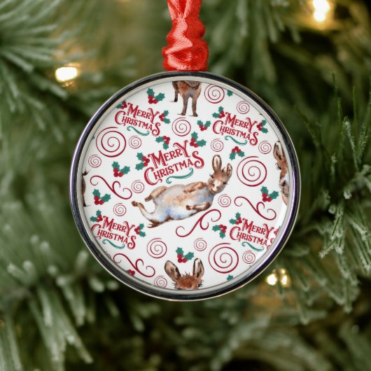 Donkey Merry Christmas Ornament Keepsake (Boom)
