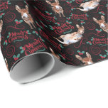 Donkey Merry Christmas Wrapping Paper Cadeaupapier<br><div class="desc">Donkey Merry Christmas Wrapping Paper. De kleur van het papier is zwart. Verkrijgbaar in meerdere kleuren,  maten en twee afwerkingen. www.hotpocketgraphics.com</div>