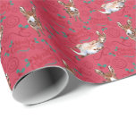 Donkey Merry Christmas Wrapping Paper Cadeaupapier<br><div class="desc">Donkey Merry Christmas Wrapping Paper. De kleur van het papier is rood. Verkrijgbaar in meerdere kleuren,  maten en twee afwerkingen. www.hotpocketgraphics.com</div>