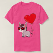 Donkey met hartenballon Valentijnsdag Love Boys T-shirt (Design voorkant)