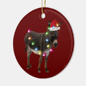Donkey met Pet kerst met schacht Keramisch Ornament (Links)