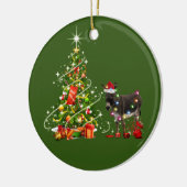 Donkey met Pet kerst met schacht Keramisch Ornament (Links)