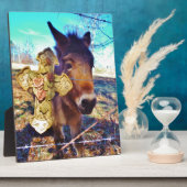 Donkey met Roos Cross Fotoplaat (Zijkant)