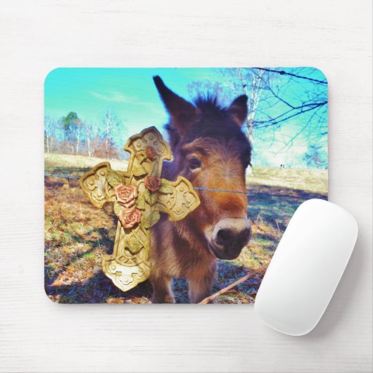 Donkey met Roos Cross Muismat (Met muis)