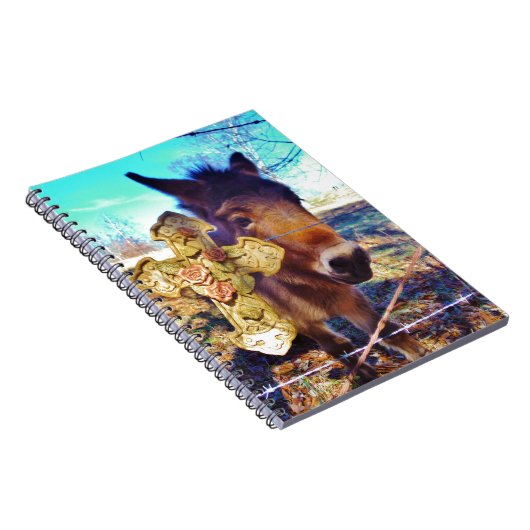 Donkey met Roos Cross Notitieboek (Rechterzijde)