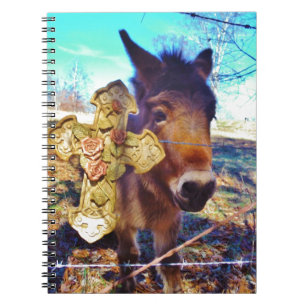 Donkey met Roos Cross Notitieboek
