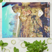 Donkey met Roos Cross Theedoek (Gevouwen)