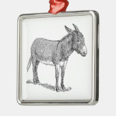 Donkey Metalen Ornament (Links)