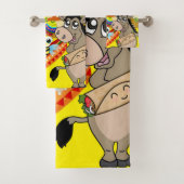 Donkey Mexicaanse Man Sombrero Bathroom-handdoekse Bad Handdoek (Insitu)