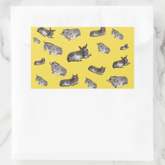 Donkey Multi Rechthoekige Sticker (Tas)