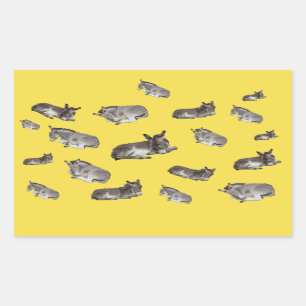 Donkey Multi Rechthoekige Sticker