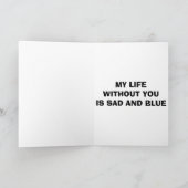 DONKEY NOT VERY HAPPY SAD/BLUE - LIFE WITHOUT YOU KAART (Binnen)