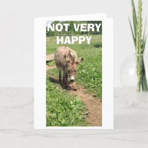 DONKEY NOT VERY HAPPY SAD/BLUE - LIFE WITHOUT YOU KAART