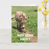 DONKEY NOT VERY HAPPY SAD/BLUE - LIFE WITHOUT YOU KAART (Gele Bloem)