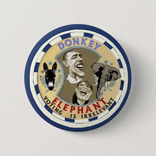 Donkey of Elephant Ronde Button 5,7 Cm (Voorkant)