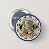 Donkey of Elephant Ronde Button 5,7 Cm (Voorkant /achterkant)