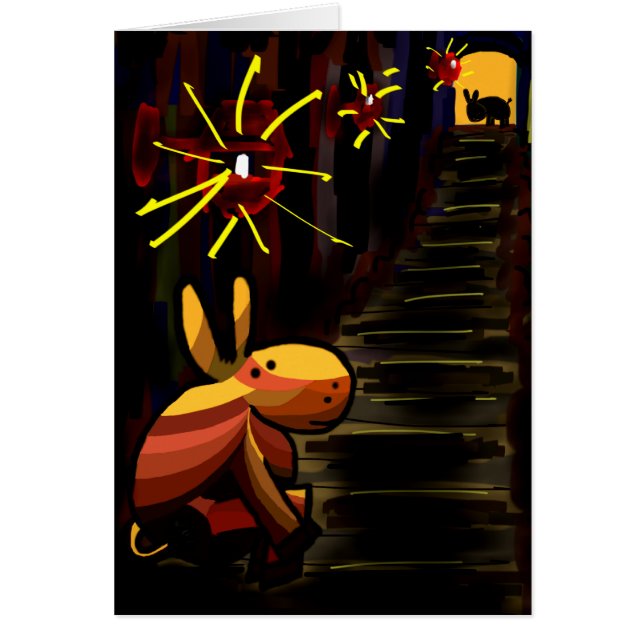 donkey onder straatlicht (Voorkant)