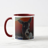 Donkey op Dark Red Mok (Links)