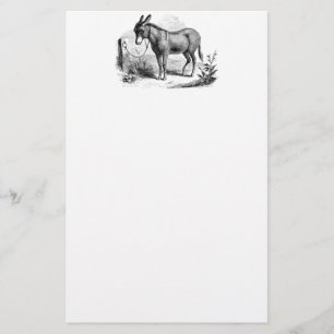 Donkey op maat gepersonaliseerde Retro Donkeys Briefpapier