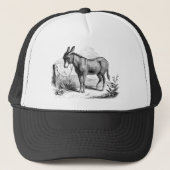  Donkey op maat gepersonaliseerde Retro Donkeys Trucker Pet (Voorkant)