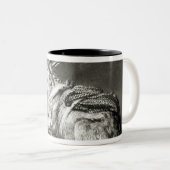 Donkey op Rest Tweekleurige Koffiemok (Voorkant rechts)