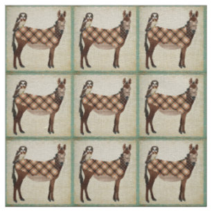 Donkey & Owl Fabric van speldenstang Stof